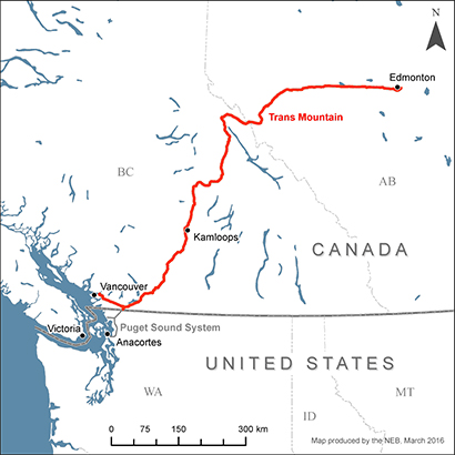 Map – Trans Mountain Pipeline